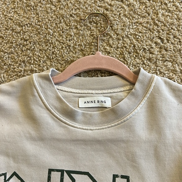 Anine Bing Cream Tiger Graphic Sweatshirt - Picture 4 of 6